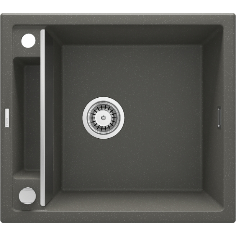 Мойка кухонная Deante Magnetic, гранит, квадрат, без крыла, 560х500х219мм, чаша – 1, врезная, антрацит фото 1