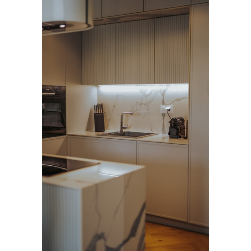 Мойка кухонная Deante Magnetic, гранит, квадрат, без крыла, 560х500х219мм, чаша – 1, врезная, серый фото 3