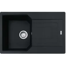 Мойка кухонная Franke Urban, фрагранит, прямоугольник, с крылом, 780х500х220мм, чаша – 1, накладная, UBG 611-78, черный матовый