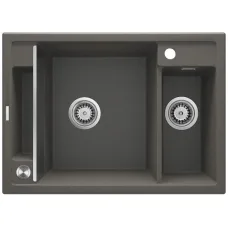 Мийка кухонна Deante Magnetic, граніт, прямокут., з крилом, 690х500х219мм, чаша - 1.5, врізна, антрацит