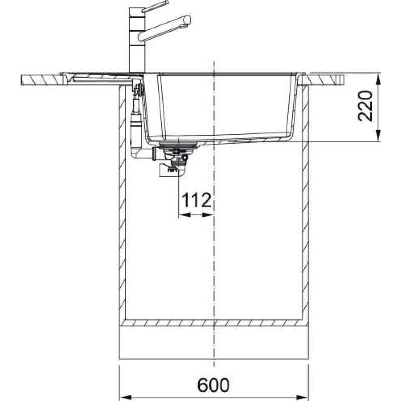 Мойка кухонная Franke Urban, фрагранит, прямоугольник, с крылом, 780х500х220мм, чаша - 1, накладная, UBG 611-78 XL, оникс фото 3