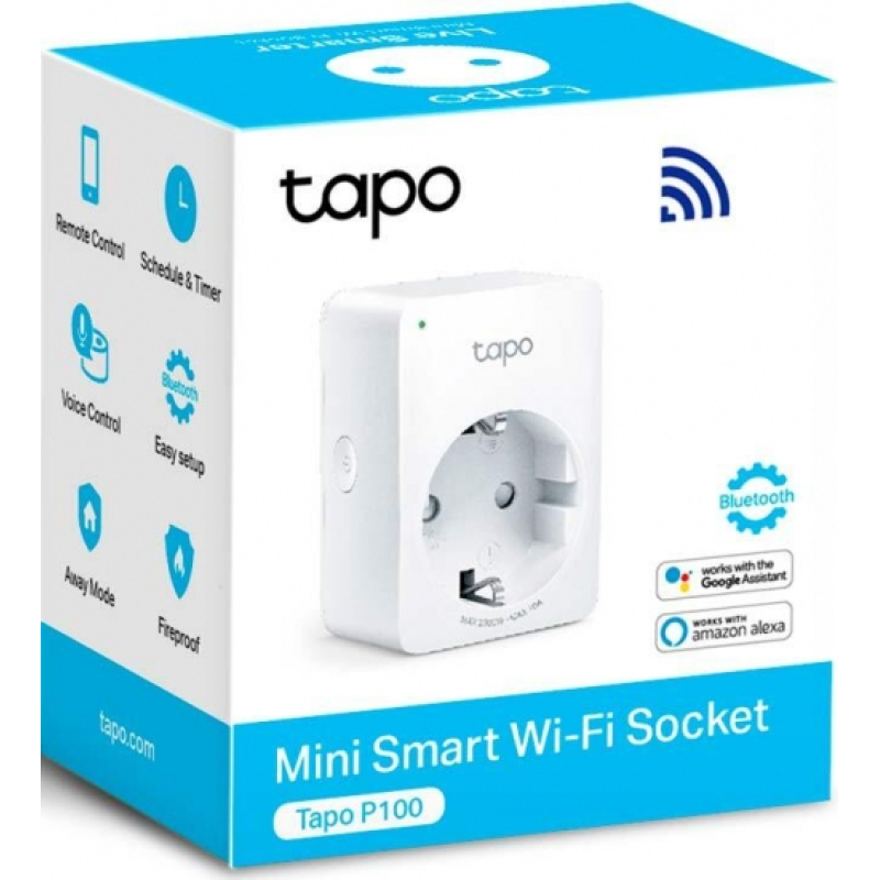 Розумна розетка компактна TP-LINK Tapo P100M N300 BT 10A фото 8