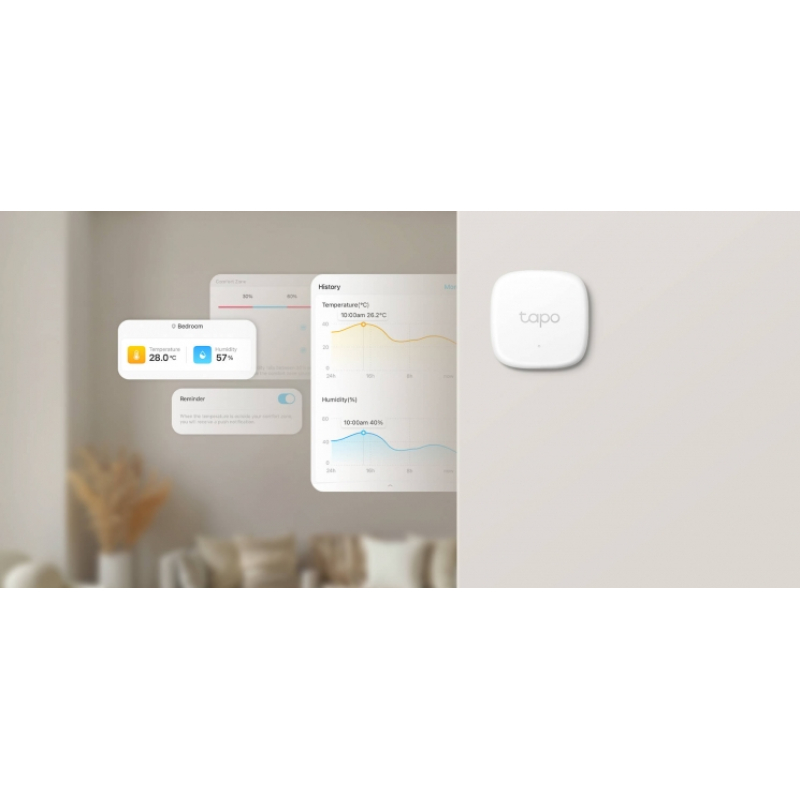 Розумний датчик температури та вологості TP-LINK Tapo T310 868Mhz / 922MHz фото 2