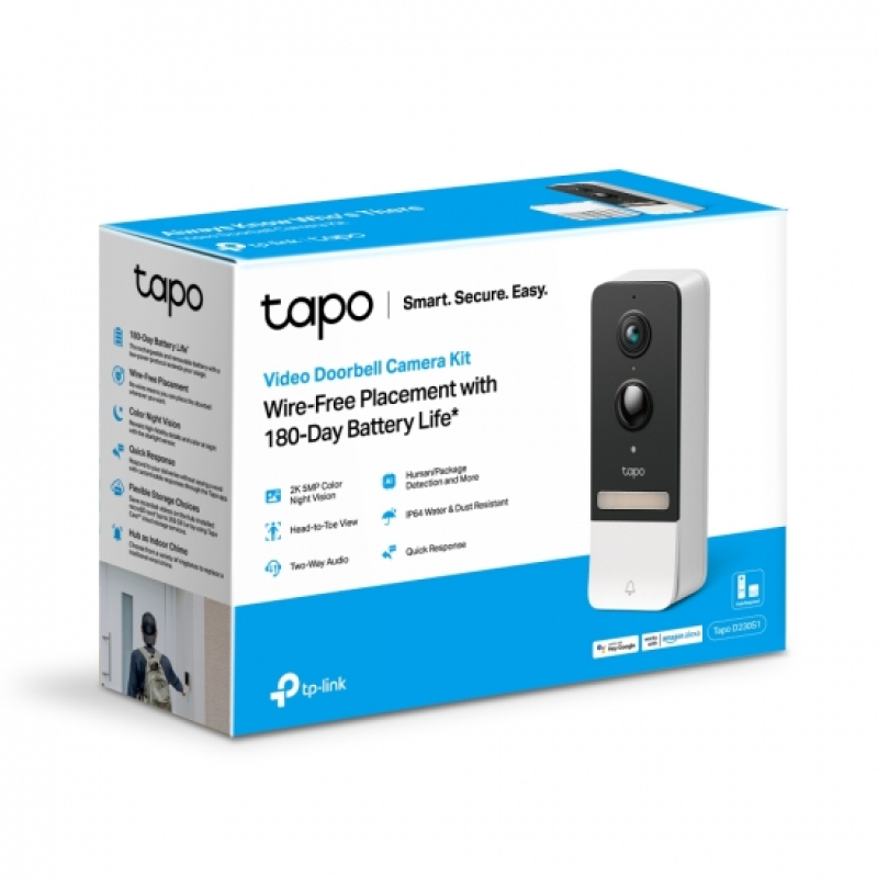 Розумний відеодзвоник з акумулятором TP-LINK Tapo D230S1 фото 4