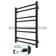 Полотенцесушитель Ardesto электрический Square-TR K, 770x530х80мм, таймер-регулятор, сталь, черный матовый