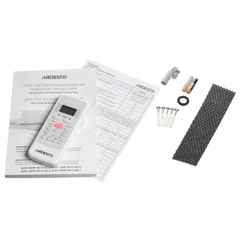 Кондиционер Ardesto ACM-09ERP-R32-WF-AG-S 25м² инвертор 9000BTU 2.5кВт A++/A+ -20°С Wi-Fi R32 белый фото 16