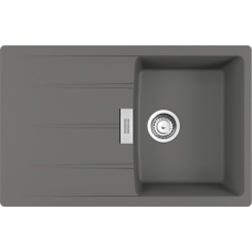 Мойка кухонная Franke Centro, фрагранит, прямоугольник, с крылом, 780х500х200мм, чаша – 1, накладная, CNG 611-78, серый камень