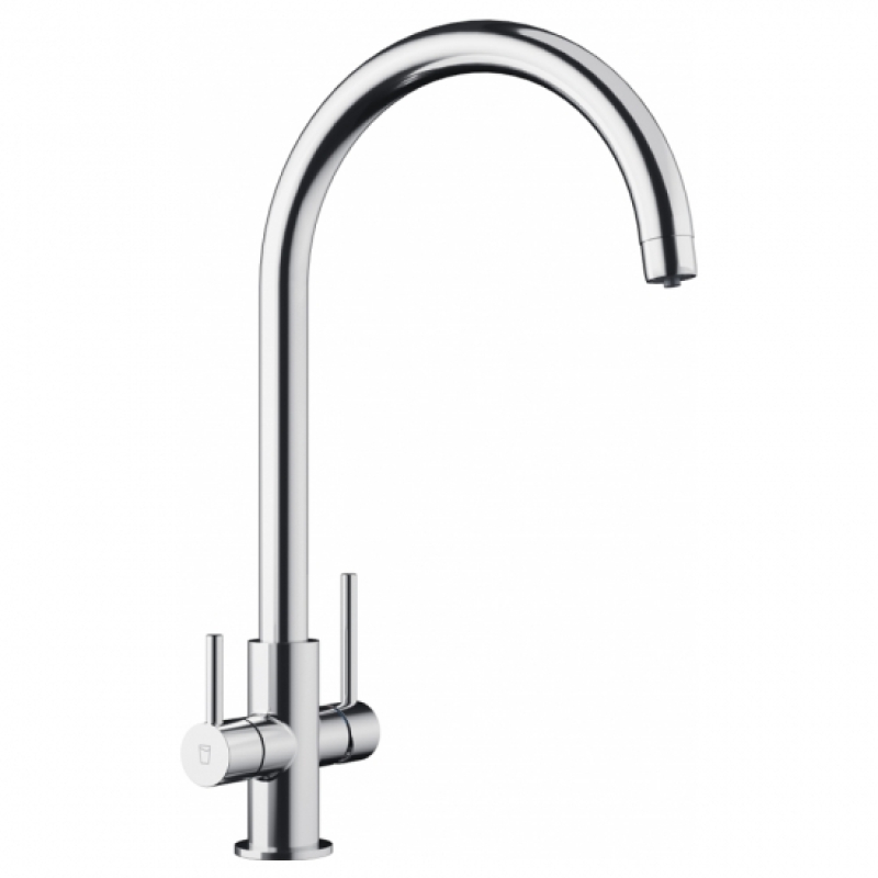 Смеситель для кухни Franke Lina Clear Water, длина излива - 272 мм, поворотный, 1+1 фильтр, хром фото 3