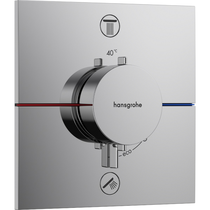 15572000 ShowerSelect Comfort E Смеситель термостатический скрытого монтажа на 2 потребителя, хром фото 1