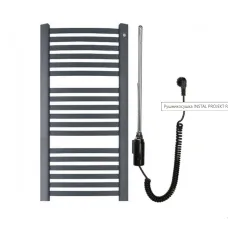 Retto Полотенцесушитель электрический 540х1072мм, графит+тен Hots 600W, черный глянцевый