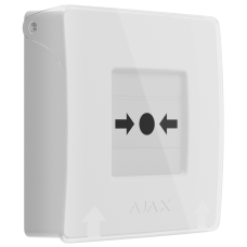 Беспроводная программируемая кнопка с механизмом сброса Ajax ManualCallPoint Jeweller White