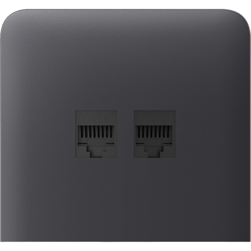 Бічна панель для вбудованої інтернет-розетки Ajax SideCover (LAN) vertical Graphite (126223.319.GP) фото 1