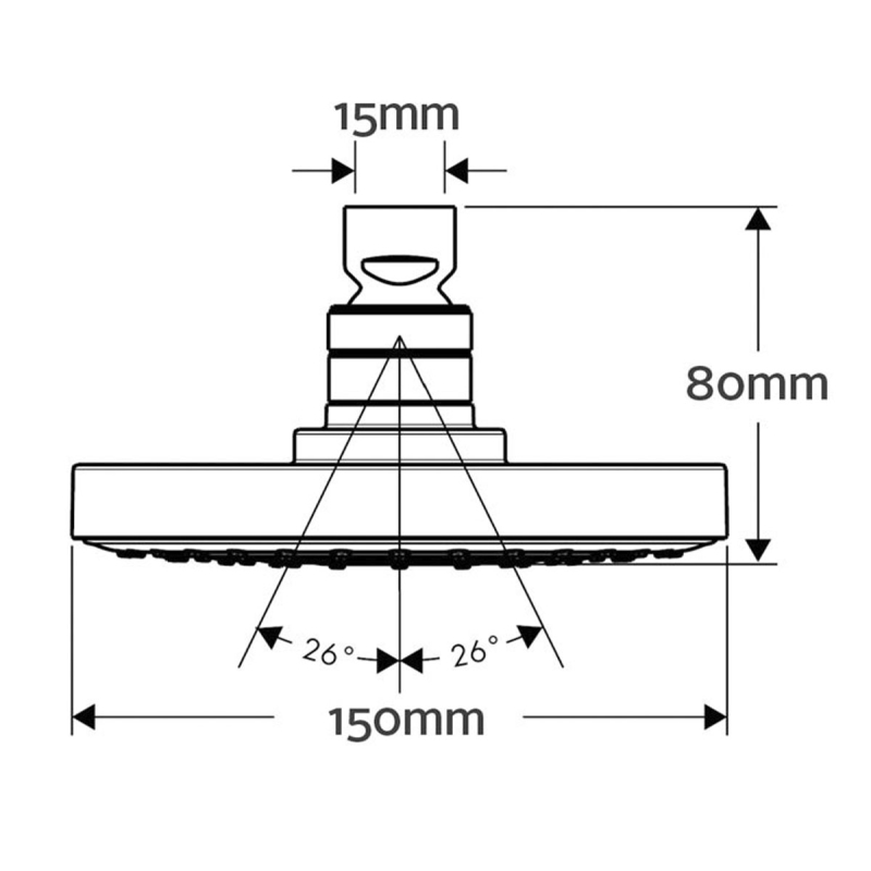 27621000 Верхній душ 150мм фото 2