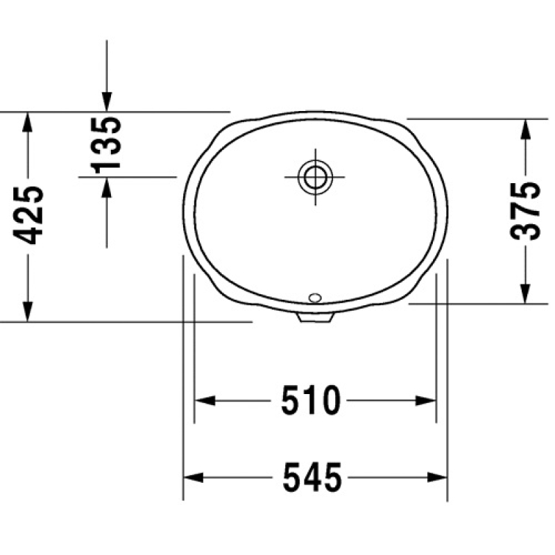 Santosa Устраиваемый умывальник 510 x 375мм фото 3