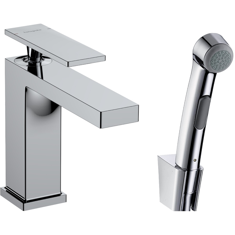 Tecturis E 110 Смеситель для раковины с ручным душем для биде и шлангом 160 см, хром фото 1
