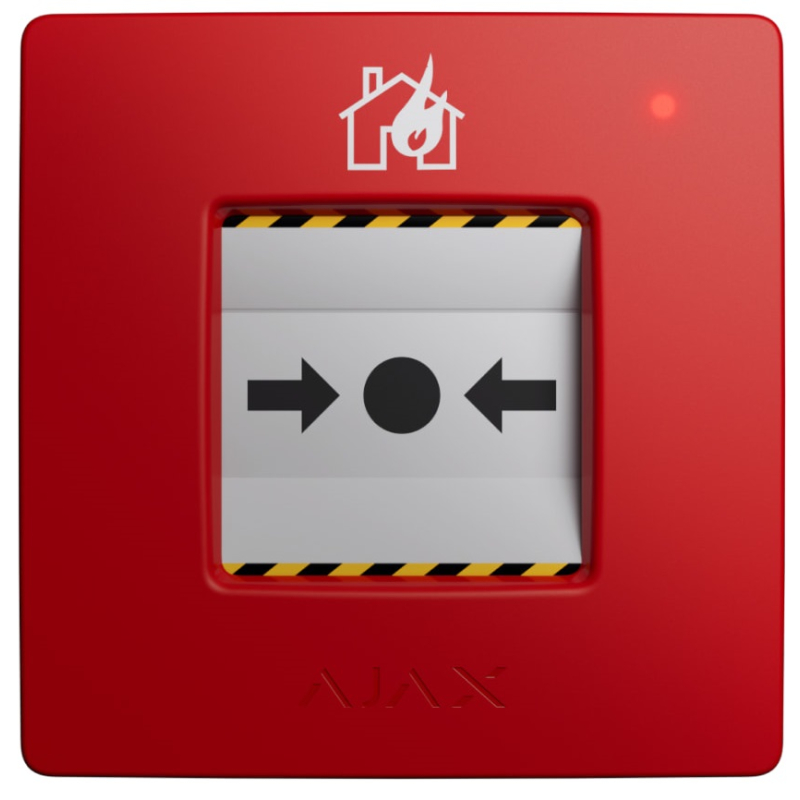 Беспроводная настенная кнопка для активации пожарной тревоги вручную Ajax ManualCallPoint (Red)Jeweller (Для жилых объектов) фото 2