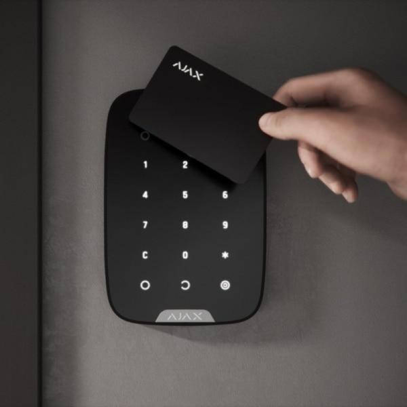 Беспроводная сенсорная клавиатура Ajax KeyPad Black фото 2