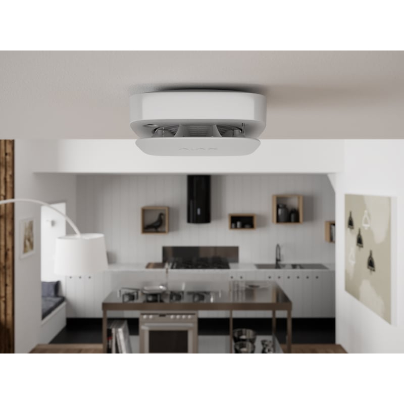 Бездротовий датчик диму і температури Ajax FireProtect 2 SB (Heat/Smoke) (8EU) White фото 3