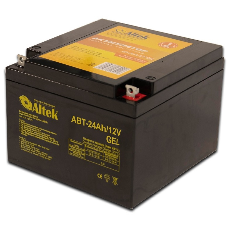 Аккумулятор Altek ABT 24Аh 12V GEL фото 1