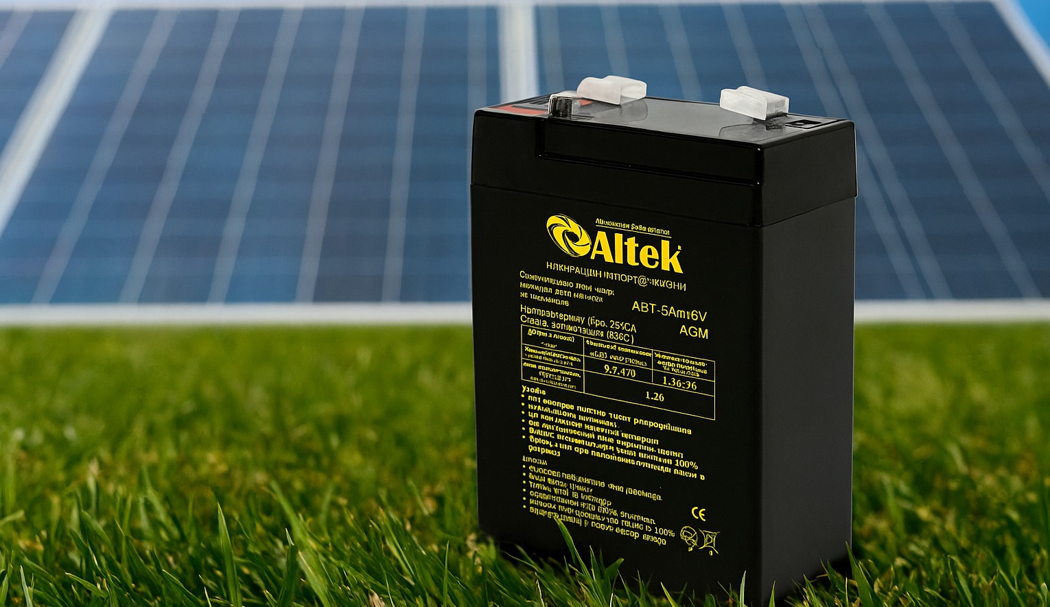 Аккумулятор Altek ABT 5Аh 6V AGM Аккумуляторная батарея Altek ABT 5Аh 6V AGM