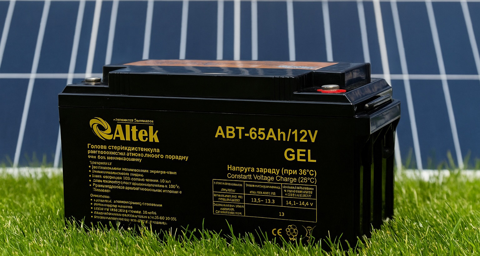 Аккумулятор Altek ABT 65Аh 12V GEL Аккумуляторная батарея Altek ABT 65Аh 12V GEL