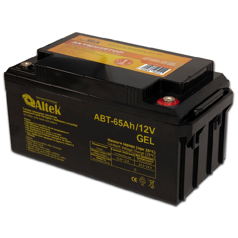Акумулятор Altek ABT 65Аh 12V GEL фото 1