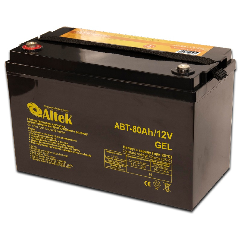 Акумулятор Altek ABT 80Аh 12V GEL фото 1