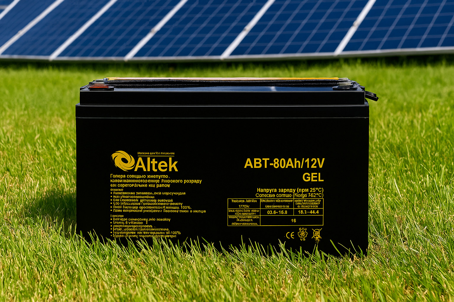 Аккумулятор Altek ABT 80Аh 12V GEL Аккумуляторная батарея Altek ABT 80Аh 12V GEL