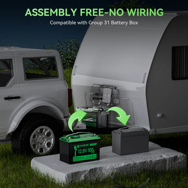 Аккумулятор HYSINCERE 12V 100Ah с индикатором напряжения фото 9