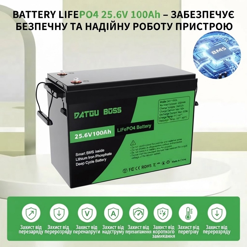 Акумулятор DATOU BOSS LiFePO4 24V 100Ah фото 4