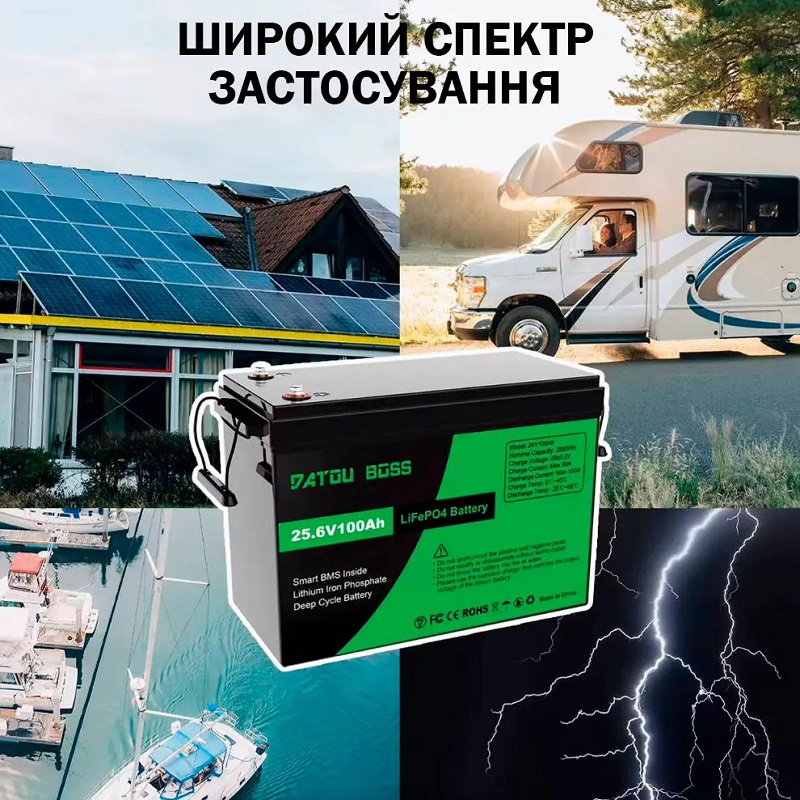 Акумулятор DATOU BOSS LiFePO4 24V 100Ah фото 6