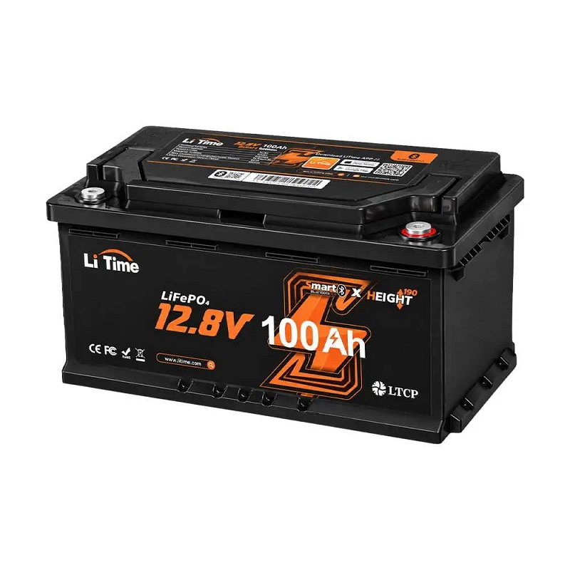 Аккумулятор LiTime LiFePO4 12V 100Ah H190 Bluetooth фото 1