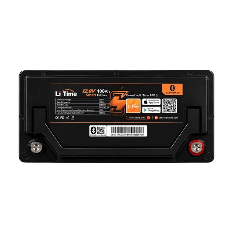 Аккумулятор LiTime LiFePO4 12V 100Ah H190 Bluetooth фото 4
