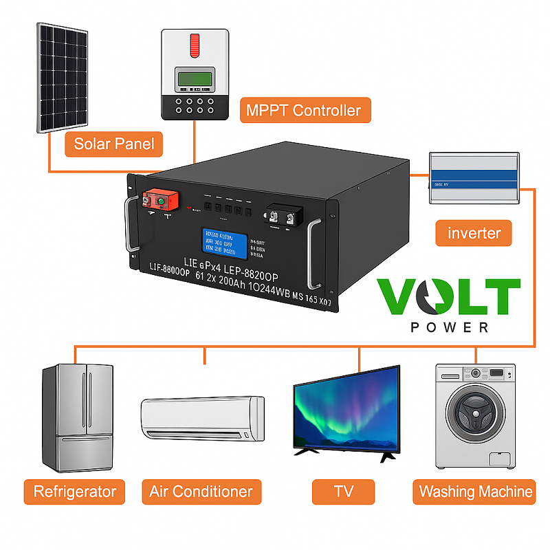 Аккумулятор LiFePO4 VOLT-POWER LFP48200P 51.2V 200Ah 10.24kW BMS 16S 200 фото 4