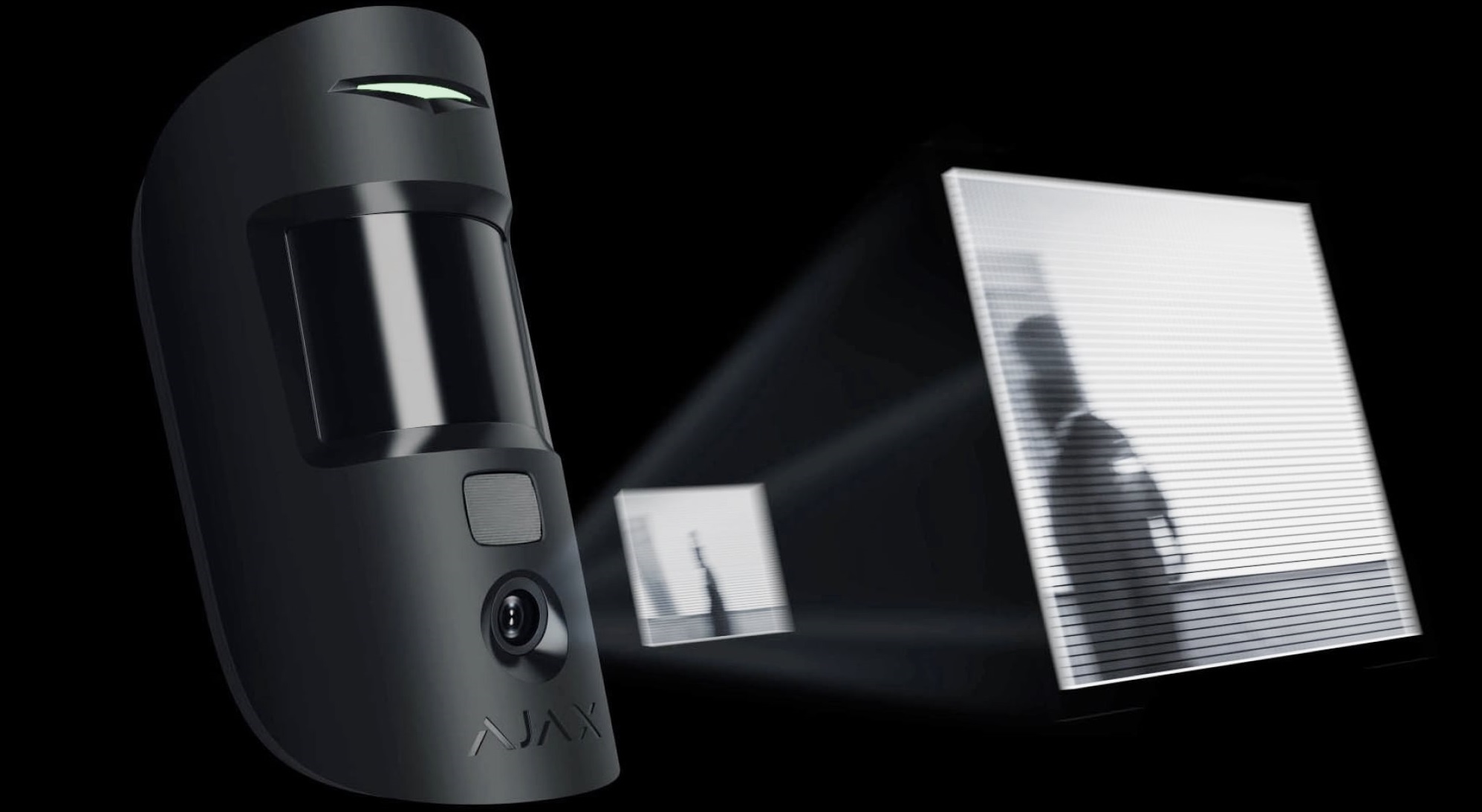 Бездротовий сповіщувач руху Ajax HDR MotionCam Black (MotionCam) з фотозйомкою