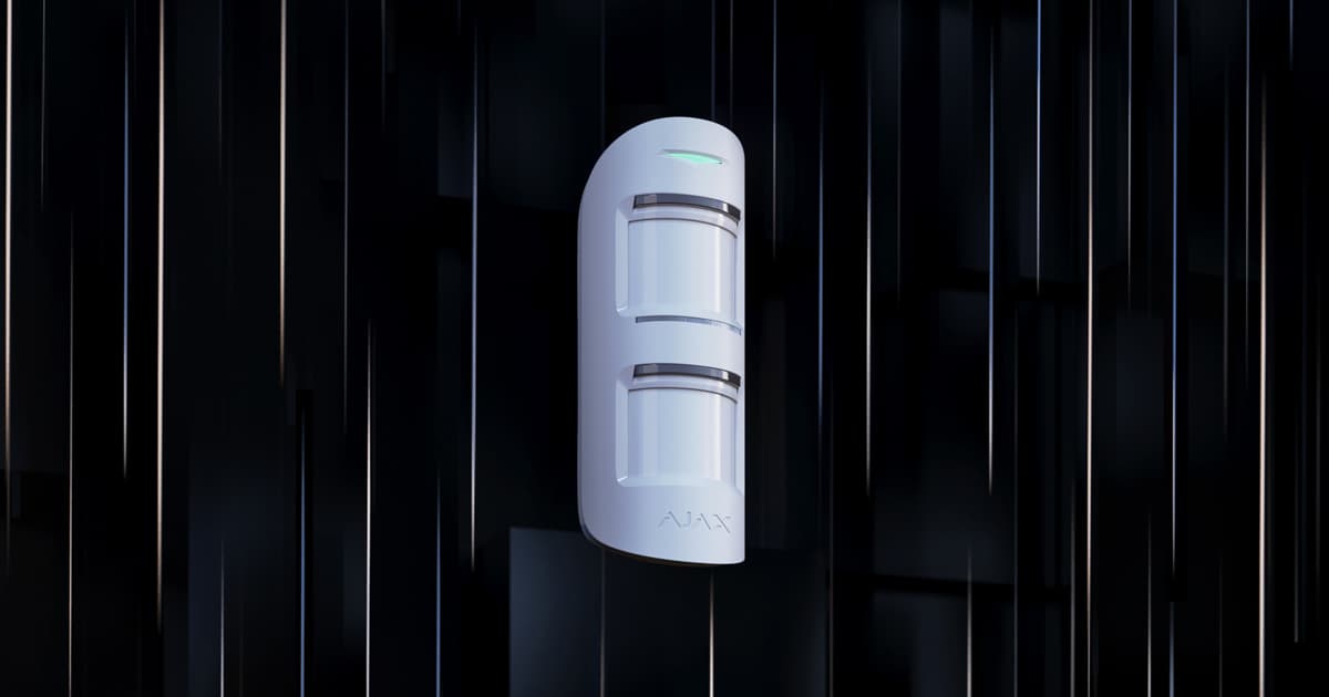 Бездротовий вуличний датчик руху Ajax MotionProtect Outdoor White Бездротовий датчик руху Ajax MotionProtect Outdoor White для вулиці