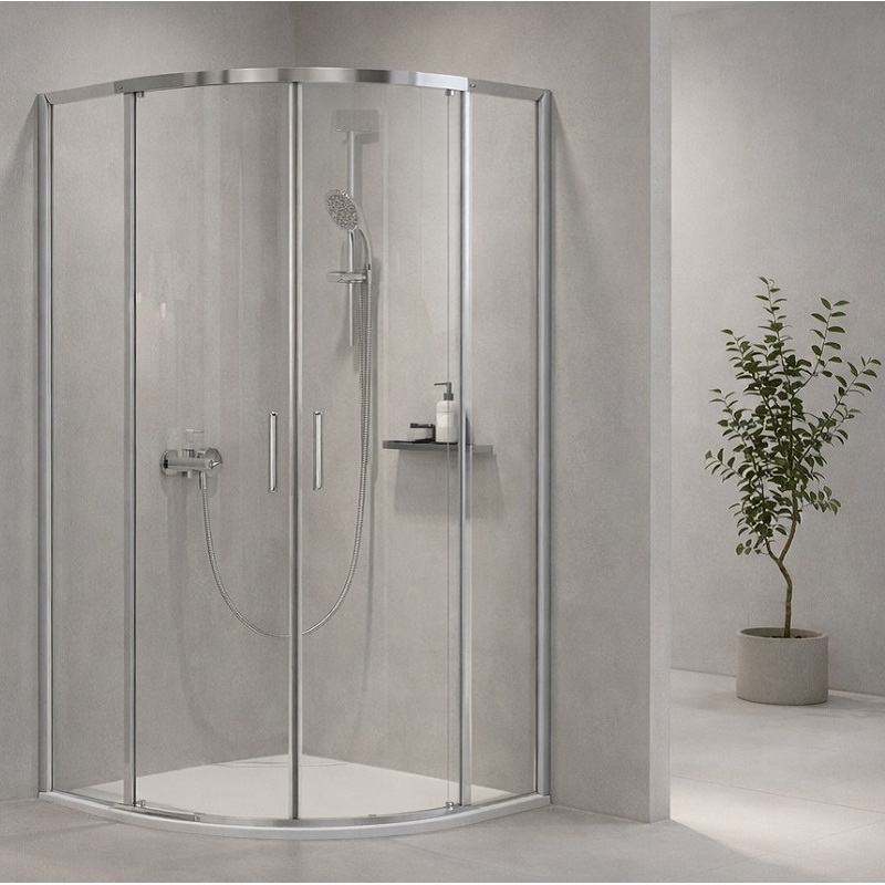 Душевая кабина Ravak X-Point Slim XPSCP4 R500 полированный алюминий Transparent 90 х 90 см фото 1