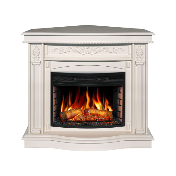 Электрокамин ArtiFlame Cardinal AF25 белый дуб универсальный 2в1 фото 1