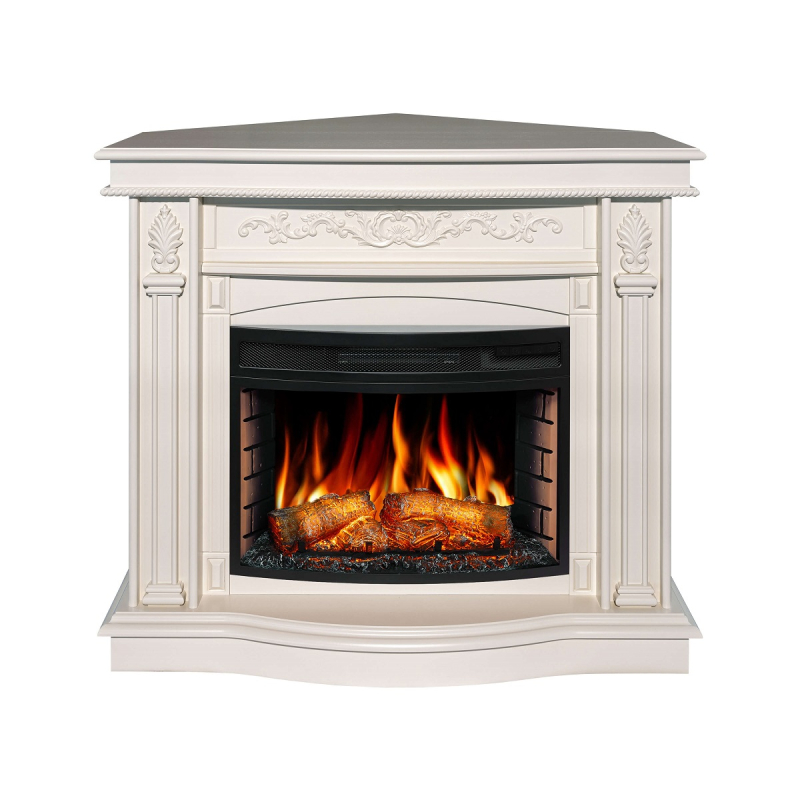 Электрокамин ArtiFlame Cardinal AF25 белый дуб универсальный 2в1 фото 1