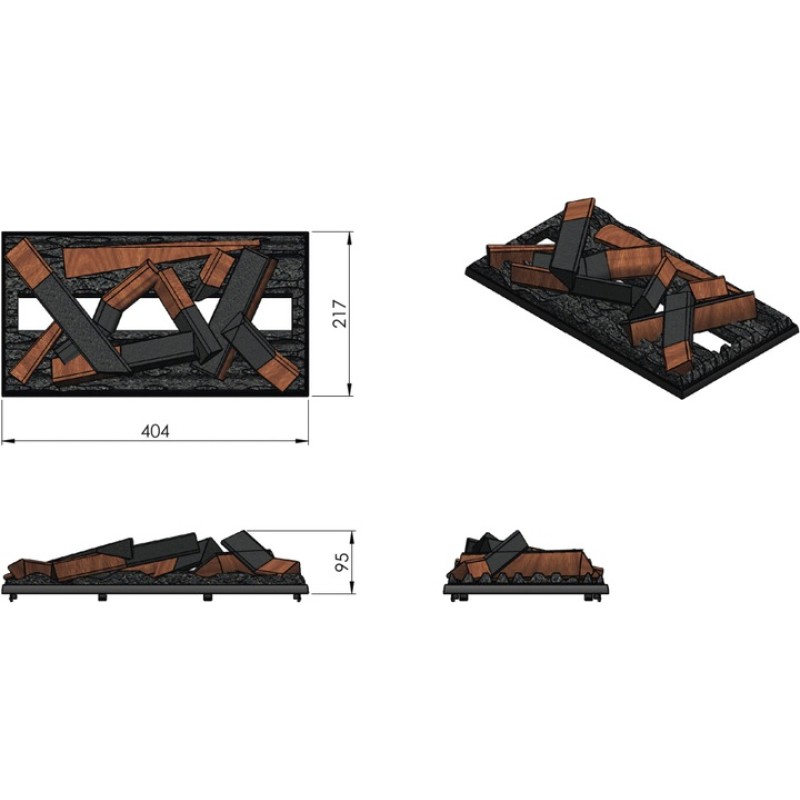 Электрокамин Dimplex Opti-Myst Cassette 400 LED LOG фото 4