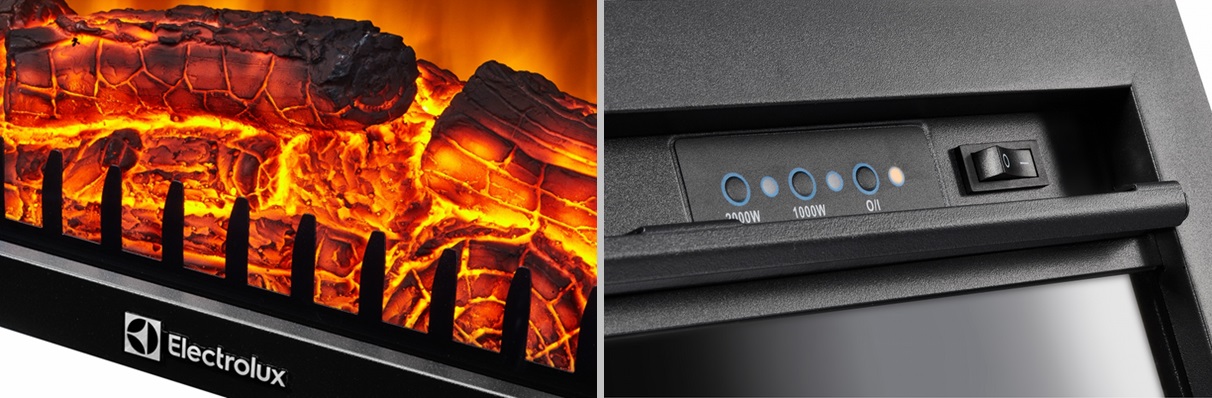 Технологія імітація полум'я та керування Electrolux EFP/P-2520LS Electrolux EFP/P-2520LS управління та візуалізації полум'я