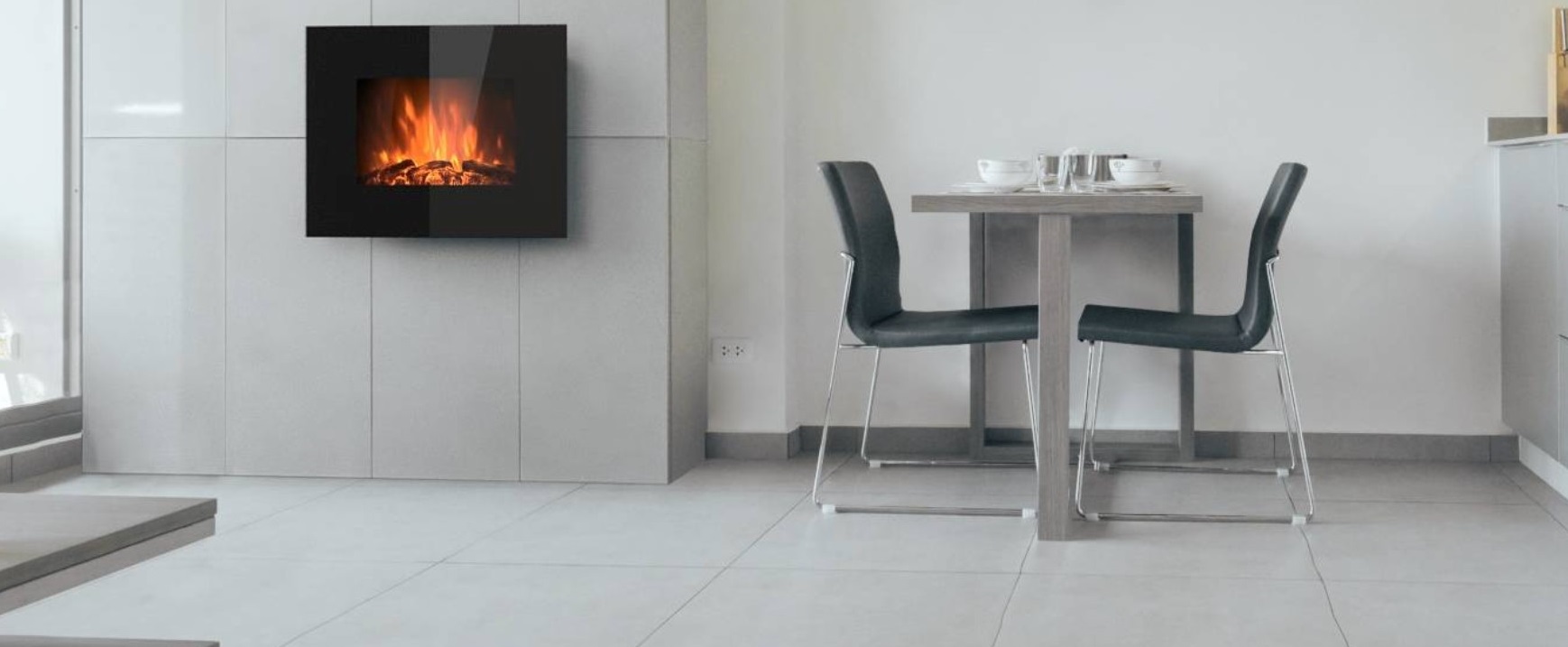 Электрокамин Electrolux EFP/W 1100ULS в интерьере минимализм