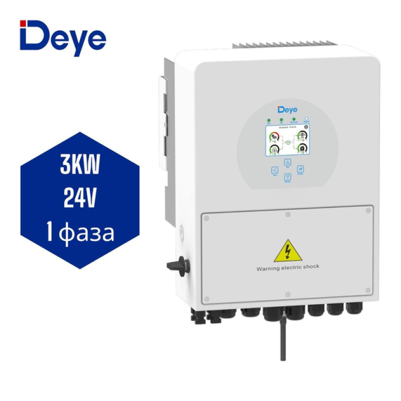 Гібридний інвертор Deye SUN-3K-SG04LP1-24-EU фото 2
