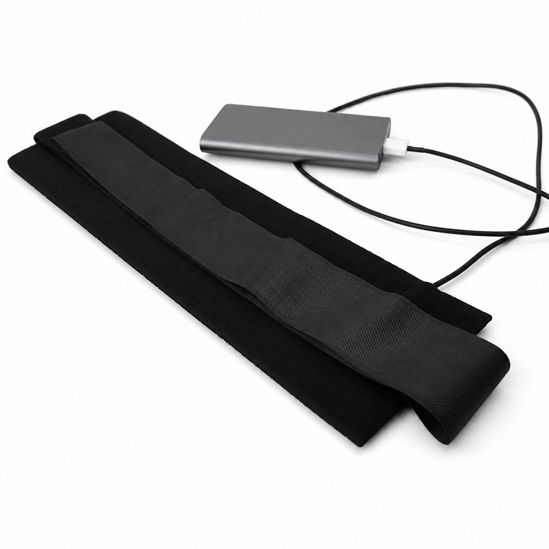 Грілка Тріо 40 х 12 см від USB, повстяна, чорна фото 3