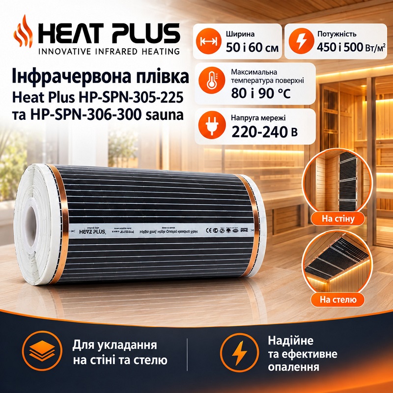Инфракрасная пленка Heat Plus HP-SPN-305-225 sauna, 50 см - 1 м.п. фото 2