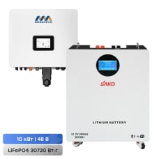 Комплект: инвертор Megarevo R10KL1DA-G2S + аккумулятор Sako SK-51.2V 600Ah