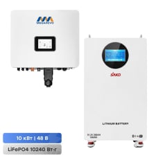 Комплект: инвертор Megarevo R10KL1DA-G2S + аккумулятор Sako SK-51.2V 200Ah