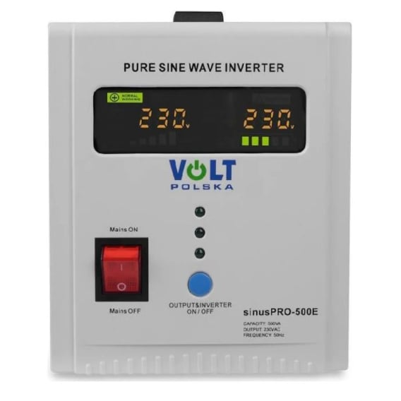 Инвертор Volt Polska Sinus PRO 500 Е 12/230V (350/500W) фото 1
