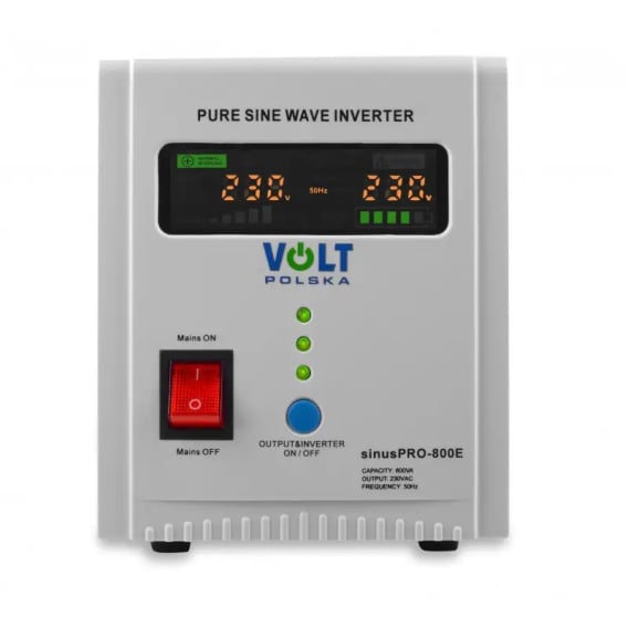 Инвертор Volt Polska Sinus PRO 800 Е 12/230V (500/800W) фото 1