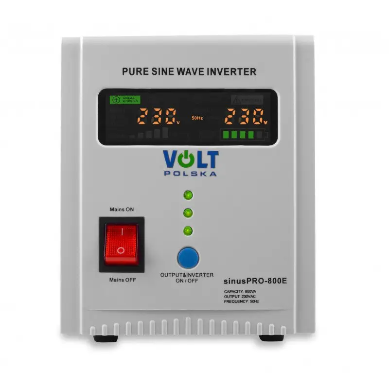 Инвертор Volt Polska Sinus PRO 800 Е 12/230V (500/800W) фото 1